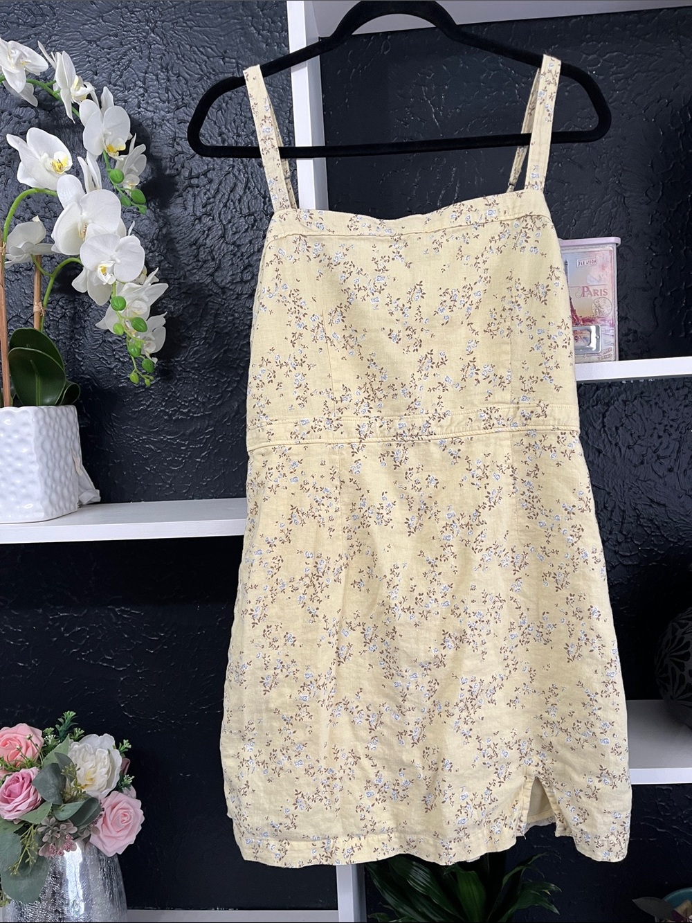 Abercrombie & Fitch Pale Yellow Floral Mini Dress